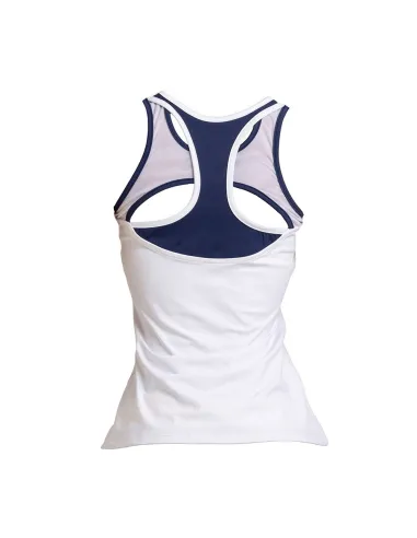 T-shirt Black Crown Milos Bianco-Blu |BLACK CROWN |Abbigliamento da padel BLACK CROWN