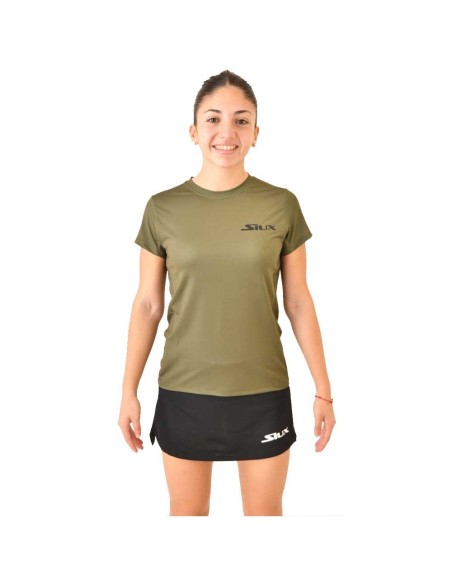 T-shirt color kaki da donna Siux Hunt |SIUX |Abbigliamento da padel SIUX