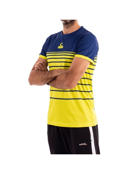 T-Shirt Vibor-A Mortal Jaune Et Bleu |VIBOR-A |Vêtements de padel