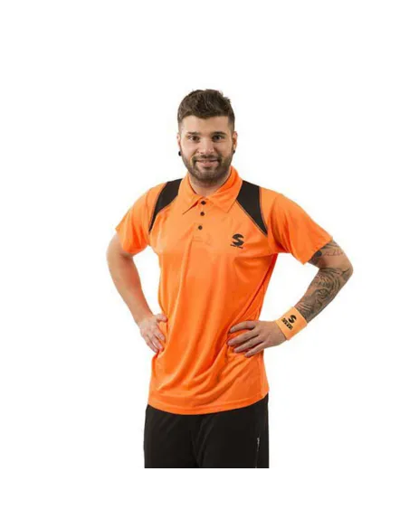 Polo Padel Softee Reflex Naranja Flúor Negro |SOFTEE |Camisetas