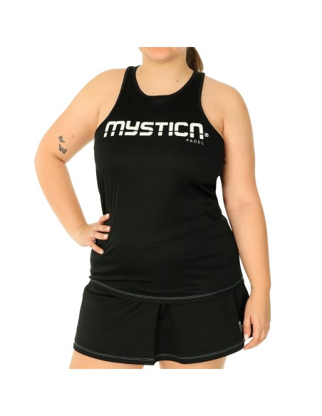 Mystica SS24 Black Women's T-shirt |MYSTICA |MYSTICA padel clothing Mystica SS24 Black Women's T-shirt |MYSTICA |MYSTICA padel clothing
