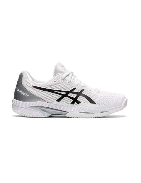 Asics Solution Speed Ff 2 Clay Branco Preto Mulher 1042A134 100 |ASICS |Sapatilhas de padel ASICS