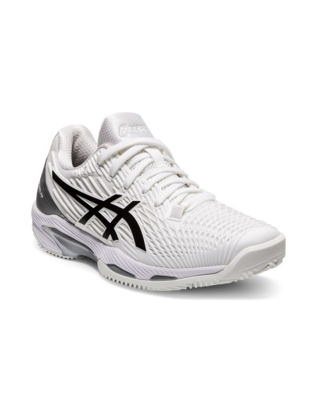 Asics Solution Speed Ff 2 Clay Blanc Noir Femme 1042A134 100 |ASICS |Chaussures de padel ASICS