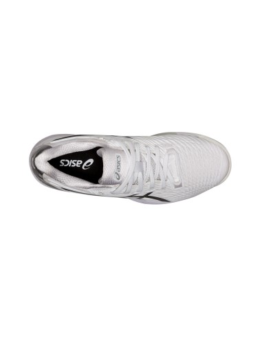 Asics Solution Speed Ff 2 Clay Branco Preto Mulher 1042A134 100 |ASICS |Sapatilhas de padel ASICS