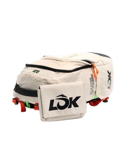 Mochila Lok Maxx Offwhite Blanco Naranja |LOK |Padel backpacks Mochila Lok Maxx Offwhite Blanco Naranja |LOK |Padel backpacks
