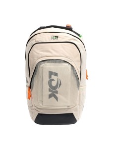Mochila Lok Maxx Offwhite Branco Laranja |LOK |Mochilas de padel