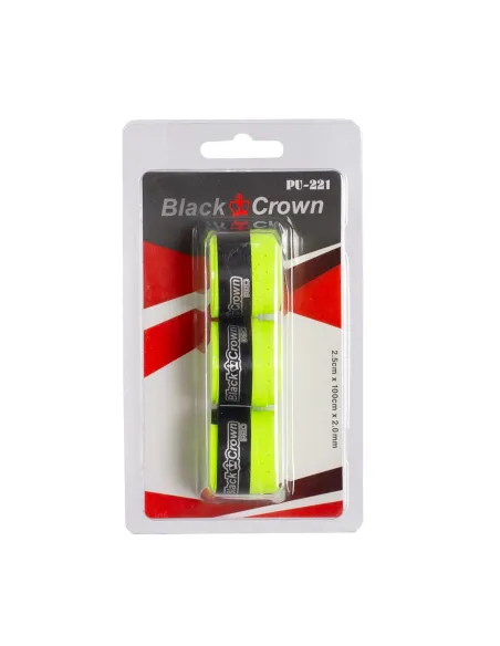 Blister 3 Overgrips Black Crown Yellow |BLACK CROWN |Overgrips Blister 3 Overgrips Black Crown Yellow |BLACK CROWN |Overgrips