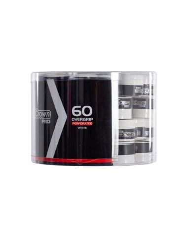 Cubo 60 Overgrips Perforados Black Crown Blanco |BLACK CROWN |Overgrips