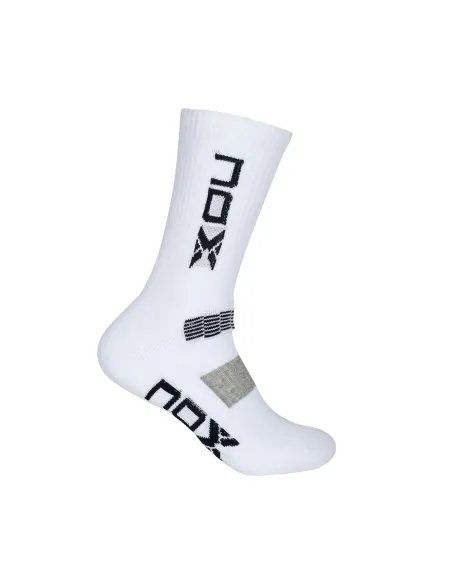 Meias Técnicos Meia Canela Nox Branco Logo Azul Vertical |NOX |Meias