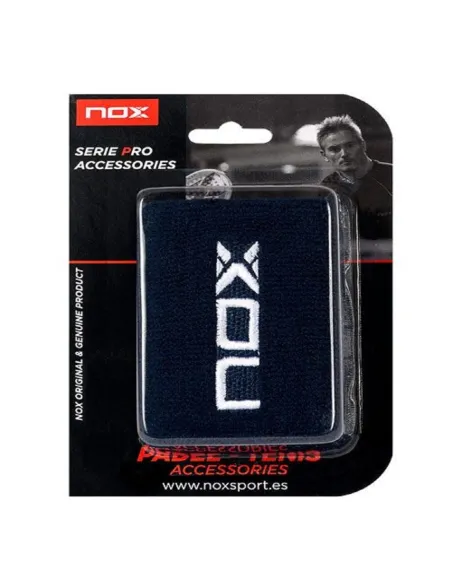 Blister (2 Pcs) Nox Blue Wristband White Logo Muazbl2Ud |NOX |Paddle accessories