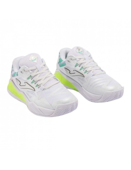 Joma Spin Lady 2402 Tspilw2402Om Blanc Vert Femme |JOMA |Chaussures de padel