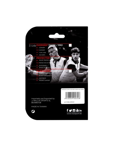 Blister (2 Uds) Muñequera Nox Blanco Logo Azul |NOX |Complementos pádel