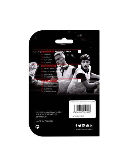 Blister (2 Uds) Muñequera Nox Blanco Logo Azul |NOX |Complementos pádel Blister (2 Uds) Muñequera Nox Blanco Logo Azul |NOX |Complementos pádel