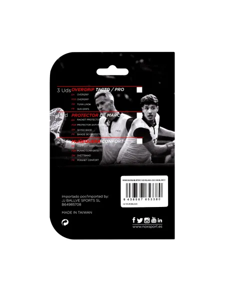 Blister (2 Pz) Polsino Nox Rosso Logo Bianco |NOX |Accessori per padel