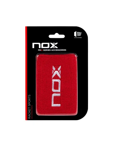Blister (2 Pcs) Nox Red Wristband White Logo |NOX |Paddle accessories