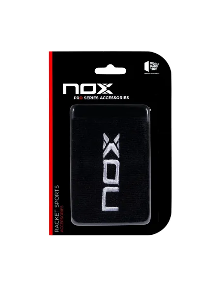 Caja 6 Uds - Blister (2 Uds) Muñequera Nox Negro Logo Blanco |NOX | Caja 6 Uds - Blister (2 Uds) Muñequera Nox Negro Logo Blanco |NOX |