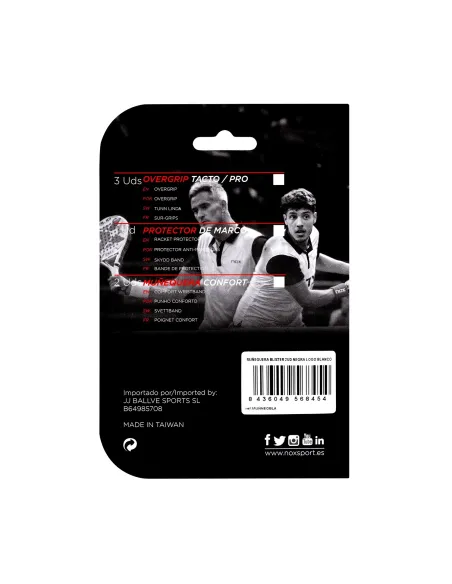 Caja 6 Uds - Blister (2 Uds) Muñequera Nox Negro Logo Blanco |NOX | Caja 6 Uds - Blister (2 Uds) Muñequera Nox Negro Logo Blanco |NOX |