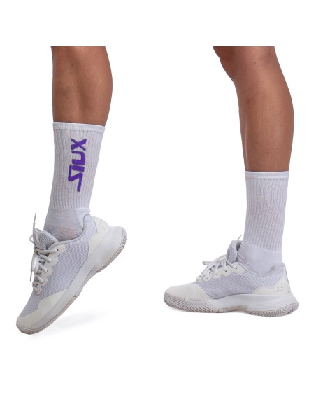 PACK OF 2 SIUX LONG REVEAL SOCKS - PURPLE + WHITE |SIUX |Padel clothing