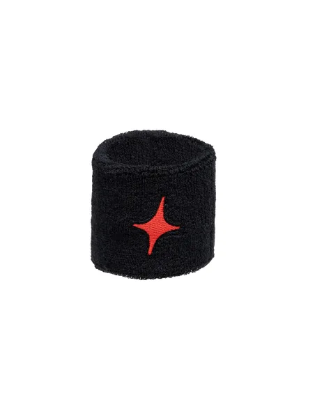 Blister (2 Pz.) Polsino Starvie Nero Star Rosso |STAR VIE |Accessori per padel Blister (2 Pz.) Polsino Starvie Nero Star Rosso |STAR VIE |Accessori per padel