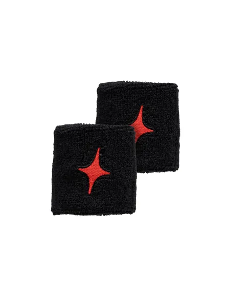 Blister (2 Pcs.) Starvie Black Wristband Star Red |STAR VIE |Paddle accessories