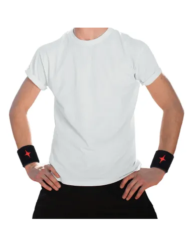 Blister (2 Pz.) Polsino Starvie Nero Star Rosso |STAR VIE |Accessori per padel