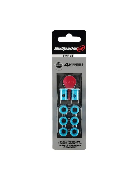 Blister (4 Pcs) Vibration Dampener Ease Vibe Bullpadel Light Blue |BULLPADEL |Paddle accessories