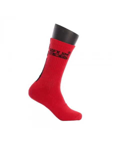 Meias Softjim Premium Vermelho/Preto |SOFTEE |Roupa de padel Meias Softjim Premium Vermelho/Preto |SOFTEE |Roupa de padel