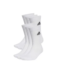 Pack 3 Paia Calzini Adidas Cushion Sportwear Crew Bianco