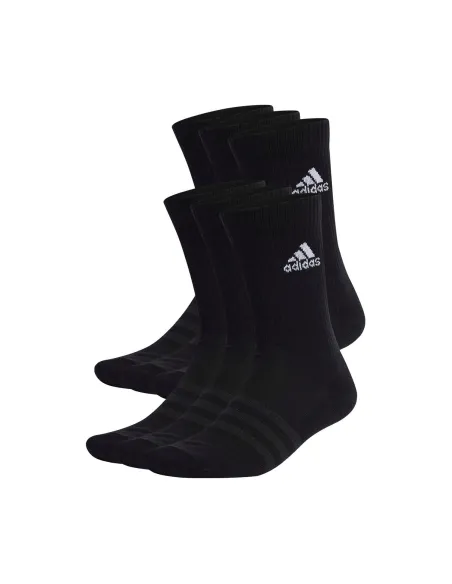 Pack De 3 Paires Chausettes Adidas Cushion Sportwear Crew Noir |ADIDAS |Vêtements de padel Pack De 3 Paires Chausettes Adidas Cushion Sportwear Crew Noir |ADIDAS |Vêtements de padel