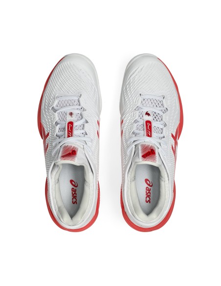 Asics Court Ff 3 Novak Clay 1041A521-966 Blanc Rouge |ASICS |Chaussures de padel Asics Court Ff 3 Novak Clay 1041A521-966 Blanc Rouge |ASICS |Chaussures de padel