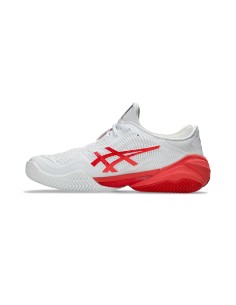 Asics Court Ff 3 Novak Clay 1041A521-966 Branco Vermelho |ASICS |Sapatilhas de padel 2