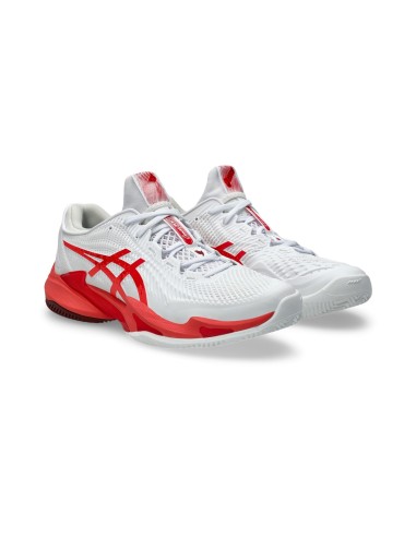 Asics Court Ff 3 Novak Clay 1041A521-966 Bianco Rosso |ASICS |Scarpe da padel