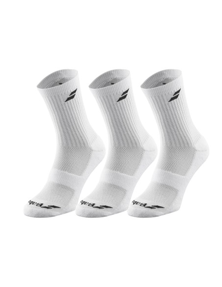 Meias Babolat Pack 3 Pares Branco Junior |BABOLAT |Roupa de padel Meias Babolat Pack 3 Pares Branco Junior |BABOLAT |Roupa de padel