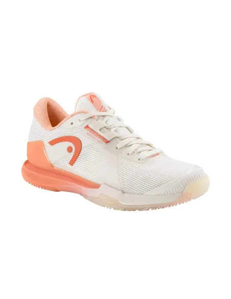 Head Sprint Pro 4.0 Padel 274655 Blanc/Corail Femme |HEAD |Chaussures de padel