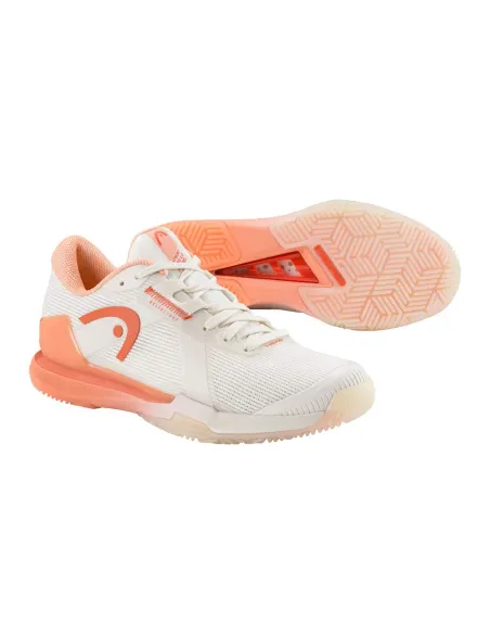 Head Sprint Pro 4.0 Padel 274655 White/Coral Women |HEAD |Padel shoes