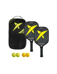 Pack 2Pcs. Pickleball Fortum 1.0 + 4 Pcs Balles Dropshot Outdoor |DROP SHOT |Autres sports
