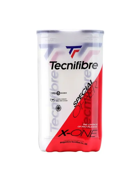 Bolas de tênis Tecnifibre X-One - Pacote com 2 latas |TECNIFIBRE |Acessórios de remo