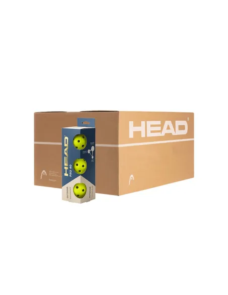 Boîte de 12 canettes avec 3 balles de pickleball Head Pro 40 |HEAD |Cartons