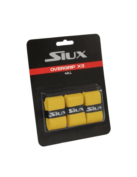Blister 3 unità Overgrip Siux For All Giallo |SIUX |Accessori per padel