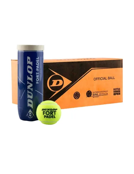 Caixa com 24 latas de 3 bolas Dunlop Fort Padel |DUNLOP |Caixas