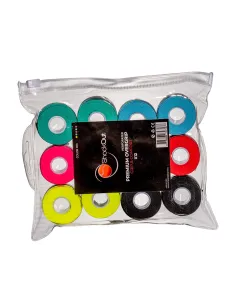 Bolsa Shockout x12 Overgrips Premium Multicolor Perforado |ShockOut Padel |Complementos pádel