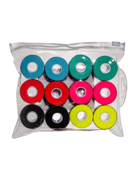 Sac Shockout x12 Surgrips Premium Multicolore Perforé |ShockOut Padel |Accessoires de pagaie Sac Shockout x12 Surgrips Premium Multicolore Perforé |ShockOut Padel |Accessoires de pagaie
