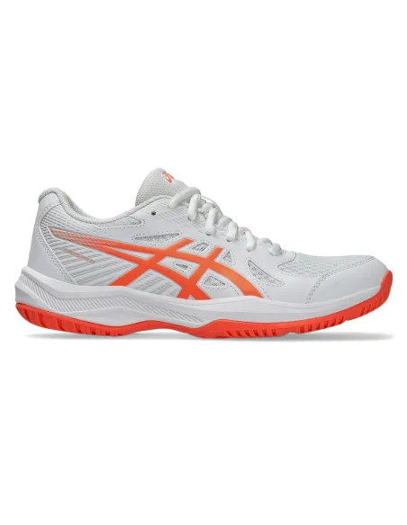 Asics Upcourt 6 Blanc Orange Femme 1072A107 |ASICS |Chaussures de padel Asics Upcourt 6 Blanc Orange Femme 1072A107 |ASICS |Chaussures de padel