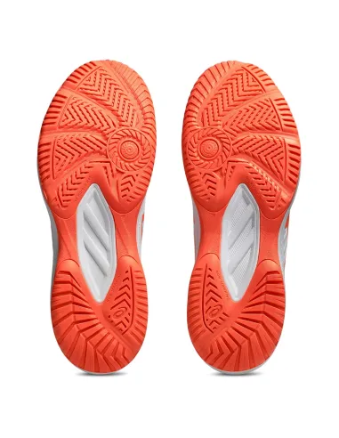 Asics Upcourt 6 Blanco Naranja Mujer 1072A107 |ASICS |Zapatillas de pádel