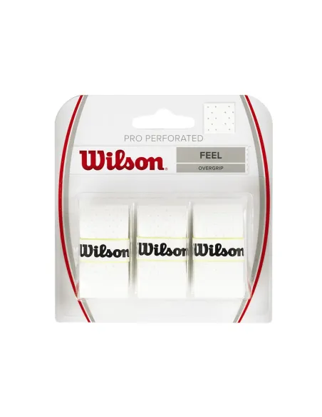 Blister 3 Pcs. Overgrips Wilson Pro Perforé Blanc |WILSON |Accessoires de pagaie