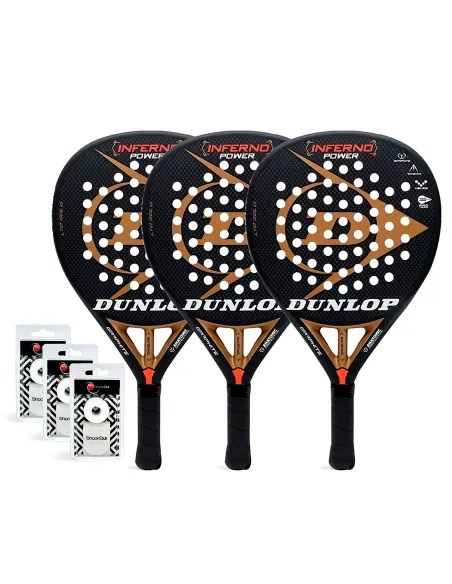 Tripack Dunlop Inferno Power Gold |DUNLOP |Padel packs