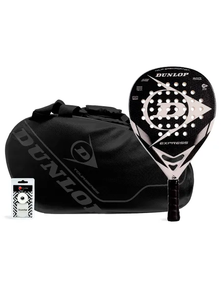 Pacote Dunlop Express Silver Intro Carbon Black |DUNLOP |Padel packs