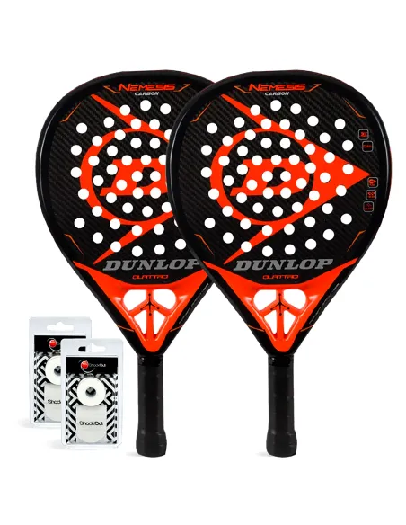 Dunlop Nemesis Carbon Duo Pack |DUNLOP |Padel packs Dunlop Nemesis Carbon Duo Pack |DUNLOP |Padel packs