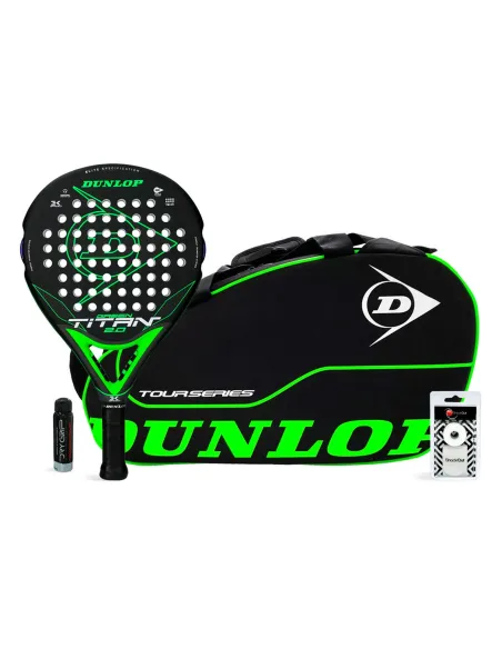 Pacchetto Dunlop Titan 2.0 verde + borsa da padel verde Tour Series |DUNLOP |Pacchetti da padel