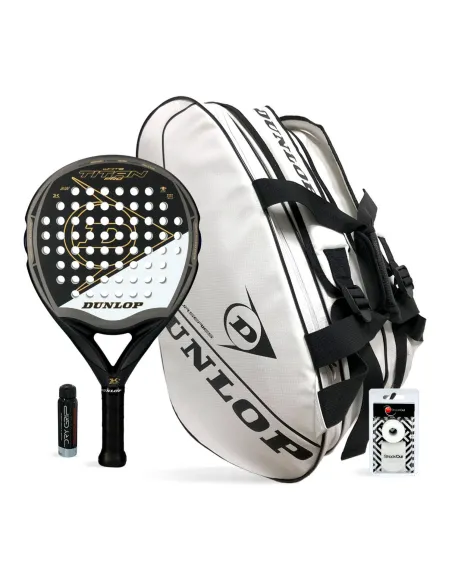 Pack Dunlop Titan Pro White + Tour Carbon White |DUNLOP |Packs pádel
